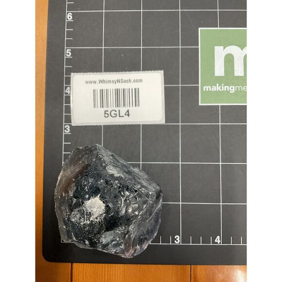 Federal Blue Layered Translucent Art Glass Cullet Glowing Manganese Slag #5GL4 - Picture 7 of 7